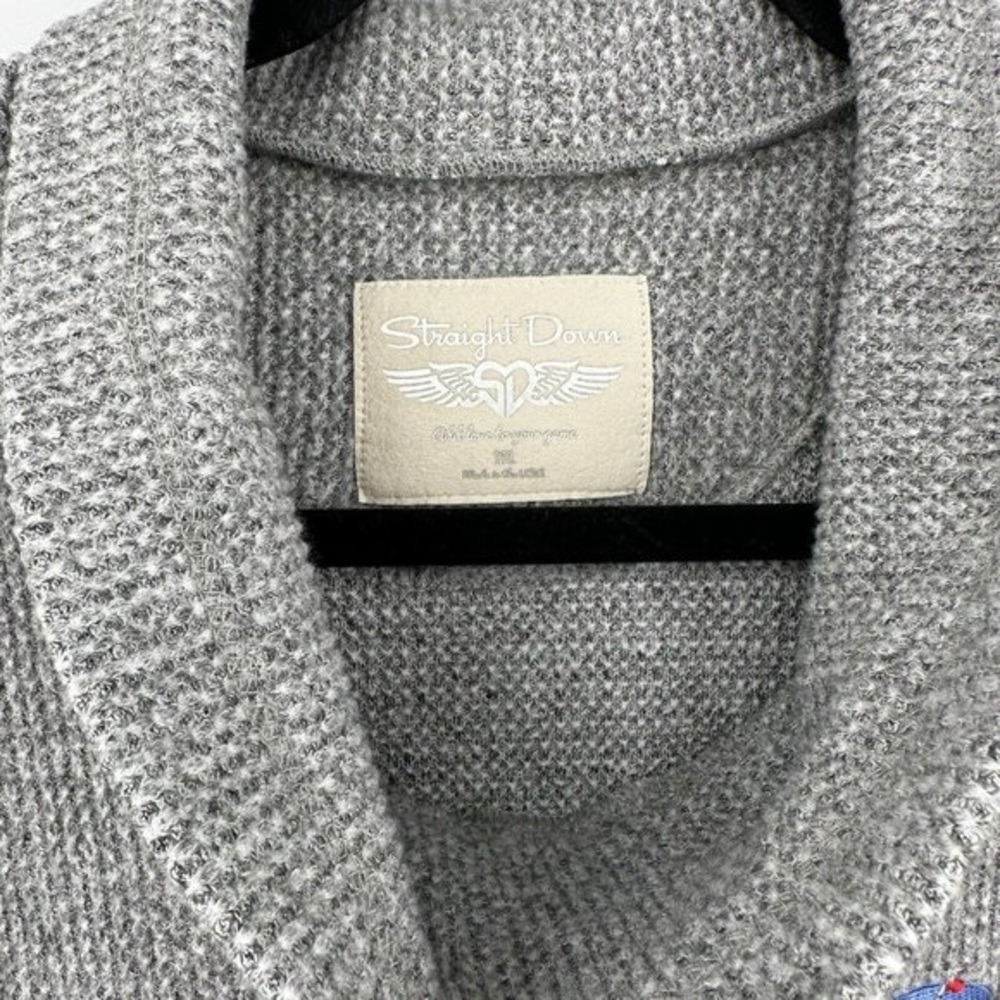 Men's Gray Shawl Collar Sweater - Unbranded - Picture 2 of 4